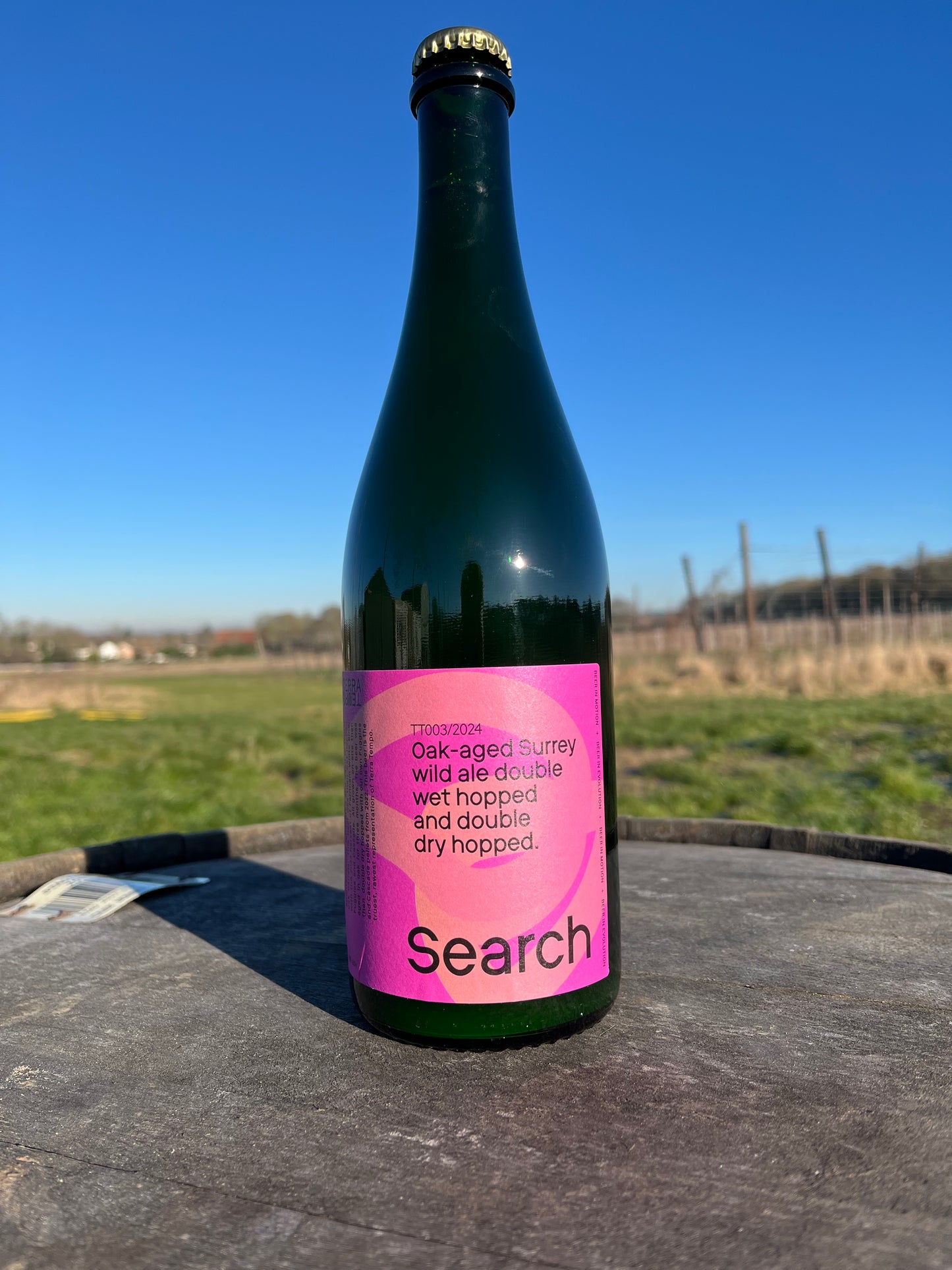 Search - Oak aged Surrey Wild Ale double wet hopped and double dry hopped 5% 750ml