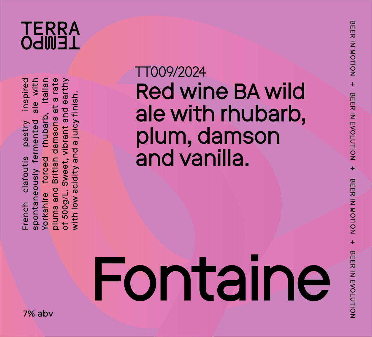 Fontaine 7% - Red Wine BA Wild Ale with Rhubarb, Plum, Damson and Vanilla 750ml